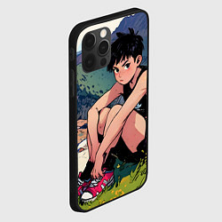 Чехол для iPhone 12 Pro Max A girl anime, цвет: 3D-черный — фото 2