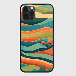 Чехол для iPhone 12 Pro Max Поля луга, цвет: 3D-черный