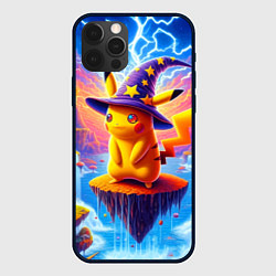 Чехол для iPhone 12 Pro Max Pikachu in a stargazers hat, цвет: 3D-черный