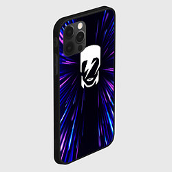 Чехол для iPhone 12 Pro Max David Bowie neon energy, цвет: 3D-черный — фото 2