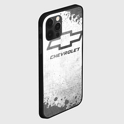 Чехол для iPhone 12 Pro Max Chevrolet - white gradient, цвет: 3D-черный — фото 2