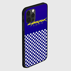 Чехол для iPhone 12 Pro Max Cyberpunk 2077 клетка, цвет: 3D-черный — фото 2
