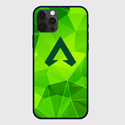 Чехол для iPhone 12 Pro Max Apex Legends green poly, цвет: 3D-черный