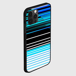 Чехол для iPhone 12 Pro Max Разноцветные вертикальные линии, цвет: 3D-черный — фото 2