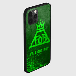 Чехол для iPhone 12 Pro Max Fall Out Boy - green gradient, цвет: 3D-черный — фото 2
