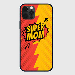 Чехол для iPhone 12 Pro Max Super mom - superhero, цвет: 3D-черный