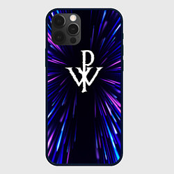 Чехол для iPhone 12 Pro Max Powerwolf neon energy, цвет: 3D-черный