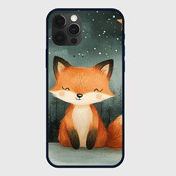 Чехол для iPhone 12 Pro Max Лисица в новогоднем лесу, цвет: 3D-черный