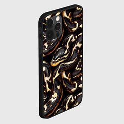 Чехол для iPhone 12 Pro Max Змея черно-белая, цвет: 3D-черный — фото 2
