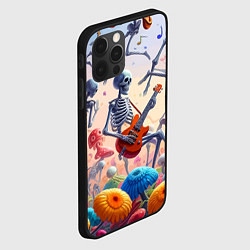 Чехол для iPhone 12 Pro Max Соло скелета на гитаре - сюрреализм, цвет: 3D-черный — фото 2