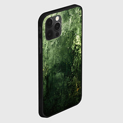 Чехол для iPhone 12 Pro Max Зеленый камуфляж с эффектом старины, цвет: 3D-черный — фото 2