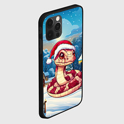 Чехол для iPhone 12 Pro Max Добрая змейка 2025, цвет: 3D-черный — фото 2