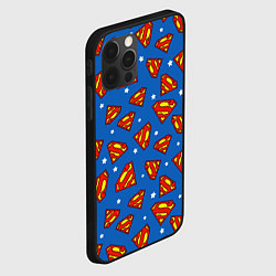Чехол для iPhone 12 Pro Max Супермен паттерн, цвет: 3D-черный — фото 2