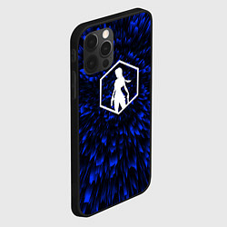 Чехол для iPhone 12 Pro Max Tomb Raider blue energy, цвет: 3D-черный — фото 2