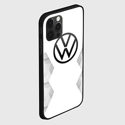 Чехол для iPhone 12 Pro Max Volkswagen white poly, цвет: 3D-черный — фото 2