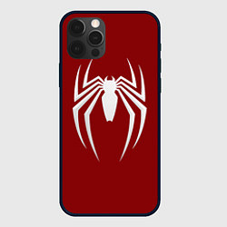 Чехол для iPhone 12 Pro Max SpiderMan - logo, цвет: 3D-черный