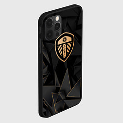 Чехол для iPhone 12 Pro Max Leeds United golden poly, цвет: 3D-черный — фото 2