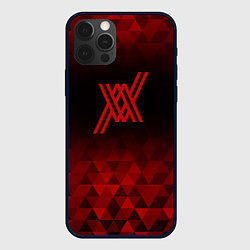 Чехол для iPhone 12 Pro Max Darling in the FranXX red poly, цвет: 3D-черный