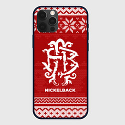 Чехол для iPhone 12 Pro Max Новогодний Nickelback, цвет: 3D-черный