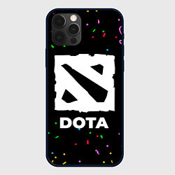 Чехол для iPhone 12 Pro Max Dota конфети, цвет: 3D-черный