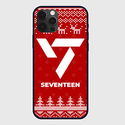 Чехол для iPhone 12 Pro Max Новогодний Seventeen с оленями, цвет: 3D-черный