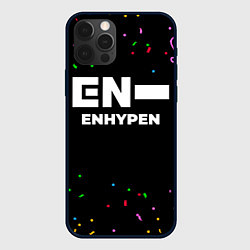 Чехол для iPhone 12 Pro Max Enhypen конфети, цвет: 3D-черный
