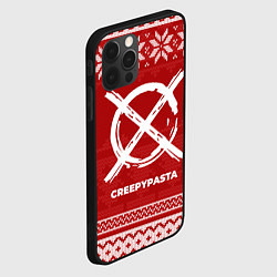 Чехол для iPhone 12 Pro Max Новогодний CreepyPasta, цвет: 3D-черный — фото 2