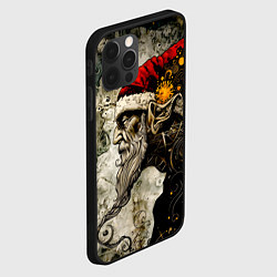 Чехол для iPhone 12 Pro Max Санта демон стимпанк, цвет: 3D-черный — фото 2