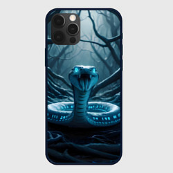 Чехол для iPhone 12 Pro Max Цифровая змея, цвет: 3D-черный