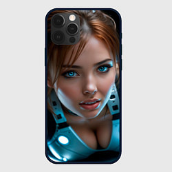 Чехол для iPhone 12 Pro Max Космонавтка, цвет: 3D-черный