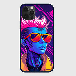 Чехол для iPhone 12 Pro Max Неоновый панк, цвет: 3D-черный