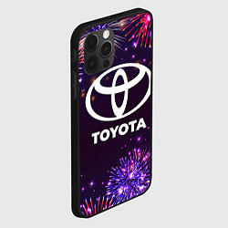 Чехол для iPhone 12 Pro Max Праздничный Toyota, цвет: 3D-черный — фото 2