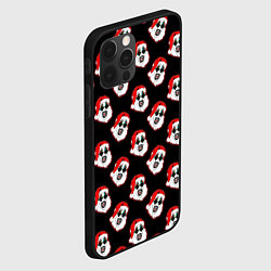 Чехол для iPhone 12 Pro Max Santa clown Art, цвет: 3D-черный — фото 2