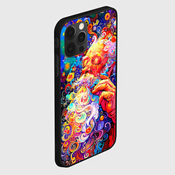 Чехол для iPhone 12 Pro Max Santa Claus: pop-art modern pointillism, цвет: 3D-черный — фото 2