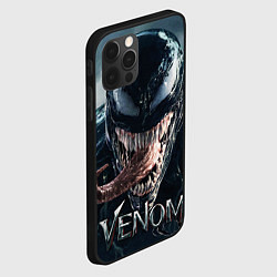 Чехол для iPhone 12 Pro Max Venom head with tongue, цвет: 3D-черный — фото 2