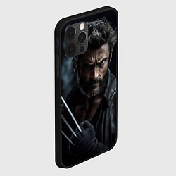 Чехол для iPhone 12 Pro Max Хью Джекман - росомаха, цвет: 3D-черный — фото 2