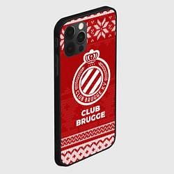 Чехол для iPhone 12 Pro Max Новогодний Club Brugge, цвет: 3D-черный — фото 2