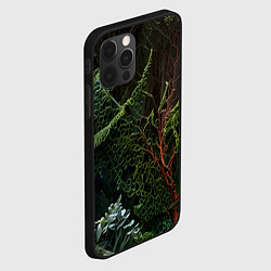 Чехол для iPhone 12 Pro Max Объемные растения в лесу, цвет: 3D-черный — фото 2