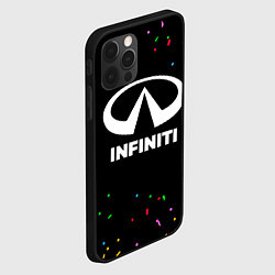 Чехол для iPhone 12 Pro Max Infiniti конфети, цвет: 3D-черный — фото 2