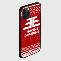 Чехол для iPhone 12 Pro Max Новогодний Imagine Dragons, цвет: 3D-черный — фото 2