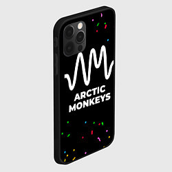 Чехол для iPhone 12 Pro Max Arctic Monkeys конфети, цвет: 3D-черный — фото 2