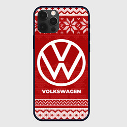 Чехол для iPhone 12 Pro Max Новогодний Volkswagen, цвет: 3D-черный