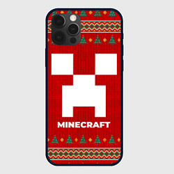 Чехол iPhone 12 Pro Max Minecraft new year