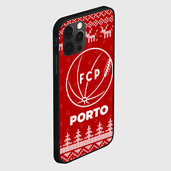 Чехол для iPhone 12 Pro Max Новогодний Porto с оленями, цвет: 3D-черный — фото 2