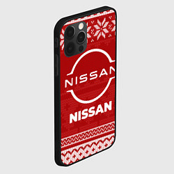 Чехол для iPhone 12 Pro Max Новогодний Nissan, цвет: 3D-черный — фото 2