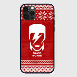 Чехол для iPhone 12 Pro Max Новогодний David Bowie, цвет: 3D-черный