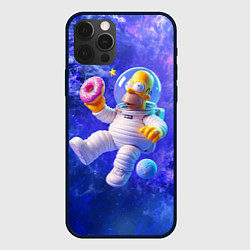 Чехол для iPhone 12 Pro Max Homer Simpson is a brave astronaut, цвет: 3D-черный