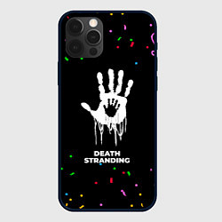 Чехол для iPhone 12 Pro Max Death Stranding конфети, цвет: 3D-черный