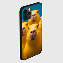 Чехол для iPhone 12 Pro Max Желтые капибары, цвет: 3D-черный — фото 2