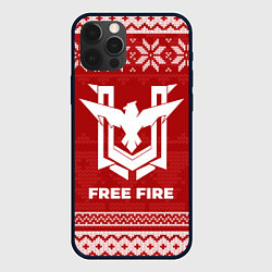 Чехол для iPhone 12 Pro Max Новогодний Free Fire, цвет: 3D-черный
